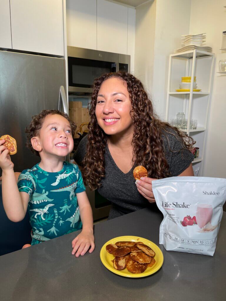 Make Memories in the Kitchen: Easy Life Shake™ Protein Mini Strawberry Pancakes for Parents and Kids 